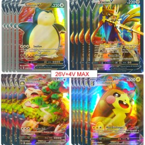 30PCS Pokemon Cards V Vmax Shining Card English Sword Shield Booster Box Collection Trading Game Card For Childer Kids Toy Gift
