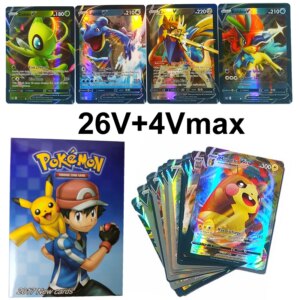 30pcs Pokemon Cards V Vmax Shining Card English Sword Shield Booster Box Collectible Trading Card Game For Kids Childer Toy Gift