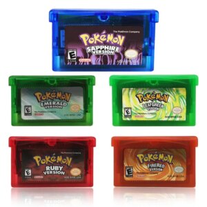 32 Bit Video Game Cartridge Console Card Pokemon Series Emerald/Sapphire/Ruby/Leaf Green/Fire Red English Language US Version