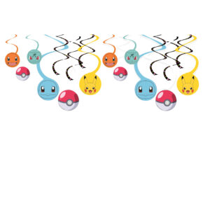 Amscan Pokemon themafeest rotorspiralen hangdecoratie – 12x – 40/60 cm