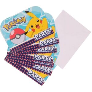 Pokemon – themafeest – kinderfeest uitnodigingen – 16x stuks – inclusief enveloppen – Thema feest ui