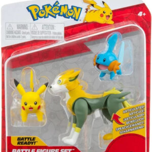 Pokemon Battle Figure Pack – Boltund, Mudkip, Pikachu