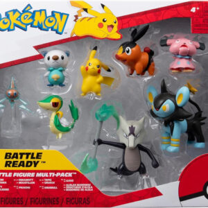 Pokemon Battle Figure – Multi Pack (Tepig, Oshawott, Snivy with Stand, Rotom with Stand, Pikachu, Snubull, Alolan Marowak, Luxio