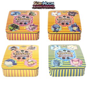 50pcs/set Iron Box Pokemon Cards TAKARA TOMY Card Toys Hobbies Hobby Collectibles Game Collection Anime Cards for Children