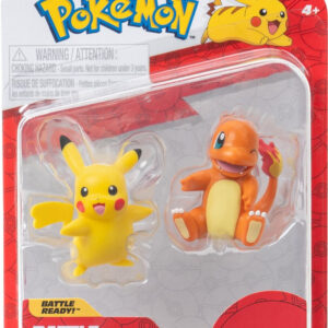 Pokemon Battle Feature Figure – Pikachu & Charmander (Female Pikachu & Sitting Charmander)