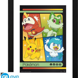 Pokemon Framed Print – Scarlet & Violet Starters