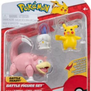 Pokemon Battle Figure Pack – Slowpoke, Litwick & Pikachu