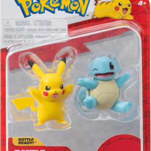 Pokemon Battle Feature Figure – Pikachu & Squirtle (Shocking Pikachu & Sitting Squirtle)