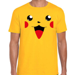 Verkleed / carnaval t-shirt geel cartoon knaagdiertje voor heren – Verkleed / kostuum shirts
