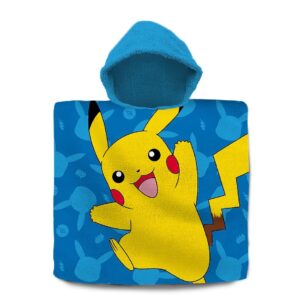 Pokemon Badponcho 60×120 cm Blauw/Geel