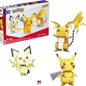 Mega Construx Pokemon – Build & Show Pikachu Evolution Trio