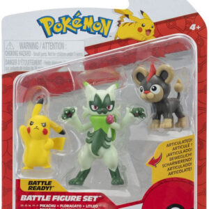 Pokemon Battle Figure Pack – Litleo, Pikachu & Floragato