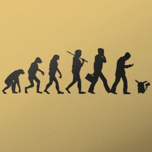 Pokemon Go Menselijke Evolutie Muursticker