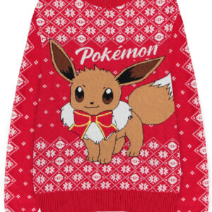 Pokemon – Eevee Christmas Jumper (Red)