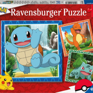 Pokemon – Charmander, Bulbasaur and Squirtle Puzzle (3×49 pcs)