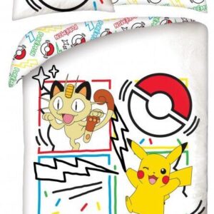 pokemon Meowth Dekbedovertrek 140 x 200 cm (70 x 90 cm) polyester