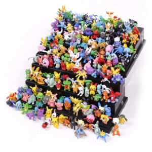 NEW 144Pcs Tomy Different Pokemon Figures Model Collection 2-3cm Pokémon Pikachu Anime Figure Toys Dolls Child Birthday Gifts
