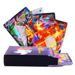 NEW Pokemon Cards 140V French English Version Dracaufeu V VMAX GX TAG TEAM Shiny Cards Game Battle Carte Trading Children Toy