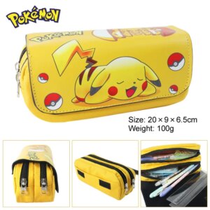 Original Takara Tomy pokemon Pikachu Pencils Case Zipper School bag Supplies Bts Stationery Gift Estuches School Pencil Bags