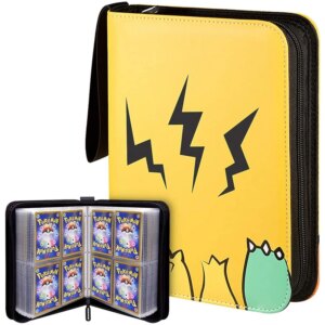 Pokemon Card book Portable Storage Case with Removable Sheets Holds Up to 200 Cards-Toys Gifts for 3-8 Year Old Boys Girls