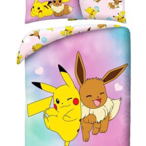 Pikachu Dekbedovertrek Pikachu en Eevee 140 x 200 cm – polyester
