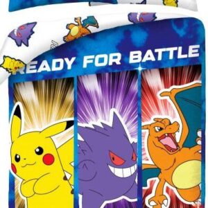 Pokémon Dekbedovertrek Ready for Battle 140 x 200 cm (70 x 90 cm)