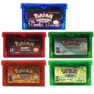 Pokemon Game Card Series Ruby Firered Emerald Sapphire Video Game Cartridge Console Card English Language NDSL GB GBC GBM GBA SP