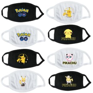 Pokemon Mask Pocket Pikachu Masks Christmas Birthday Party Dress up Costume Cosplay Masks Washable Dust-Proof Masks