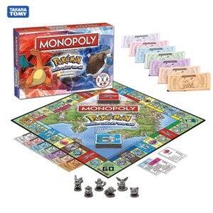 Pokemon Monopoly Pokemon All English Board Game Board card Game Family gathering Pokémon Pikachu Table Game christmas present