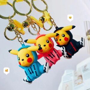 Pokemon PVC Soft Glue Key Chain Keyring Do the Splits Pendant Bag Accessories y179