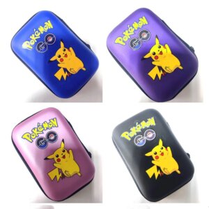 Pokemon Pikachu Game Cards 50 Capacity Cards Holder Album Hard Case Card Holder Book Holder Earphone Storage Box Christmas Gifts