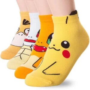 Pokemon Psyduck Squirrel Pikachu Go Cosplay Props Accessories Eevee Socks Print Cartoon Ankle Sock Charmander