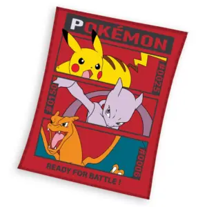 Pokemon fleece deken Pikachu, Mewto, Charizard – 130 x 170 cm