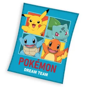 Pokemon fleece deken starters blauw – 110 x 140 cm