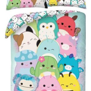 Squishmallows Squish squad Dekbedovertrek140 x 200 cm (70 x 90 cm) polyester