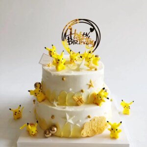 TAKARA TOMY Baking Cake Decoration Pokemon Big Pikachu Decoration Net Red Birthday Cake Same Top Dessert Table Dress Up