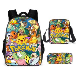 TAKARA TOMY New Pokemon Schoolbag Pikachu Backpack Polyester Comfortable Children’s Backpack Boys and Girls Christmas Gifts