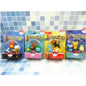 TAKARA TOMY Pokemon Cute Pet Elf Ball Eraser Pokemon Diy Assembling and Demolition Eraser