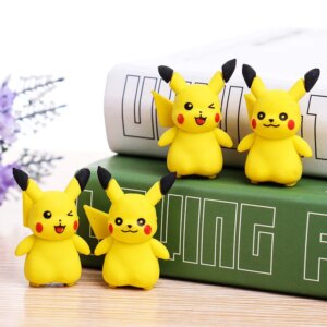 TAKARA TOMY Pokemon PIKACHU Eraser Cartoon Animal Model Eraser Learning Childrens Stationery Boys and Girls Learning Stationery