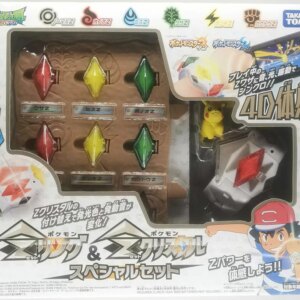 TAKARA TOMY Pokemon Z Pulsera Action Figure Model Sun Moon Linkage 4D Somatosensory Z Bracelet with Random 7 Crystal Kids Toys