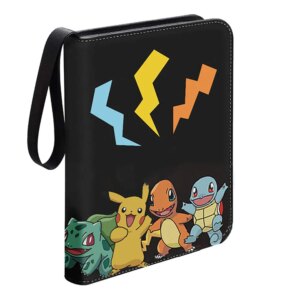 TOMY Pokemon Binder Cards Collectors Album Anime Game Card Protection Portable Storage Case Top Loaded List Toy Gift
