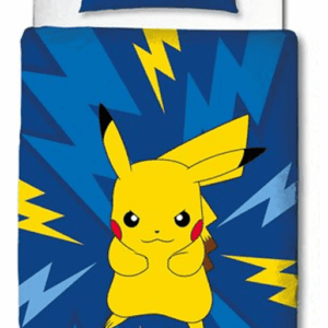 Pokémon Dekbedovertrek Pikachu 140 x 200 cm (donkerblauw)