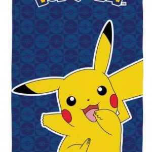 Pokemon strandlaken Pikachu 70 x 140 cm donkerblauw