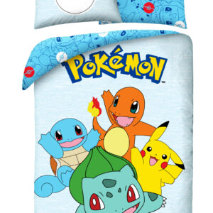 Pokémon Dekbedovertrek Starters 140 x 200 cm (70 x 90 cm)