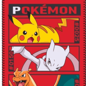 Pokemon fleece plaid Pikachu, Mewto, Charizard – 100 x 140 cm