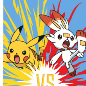 Pokemon strandlaken Pikachu en Scorbunny 70 x 140 cm – katoen